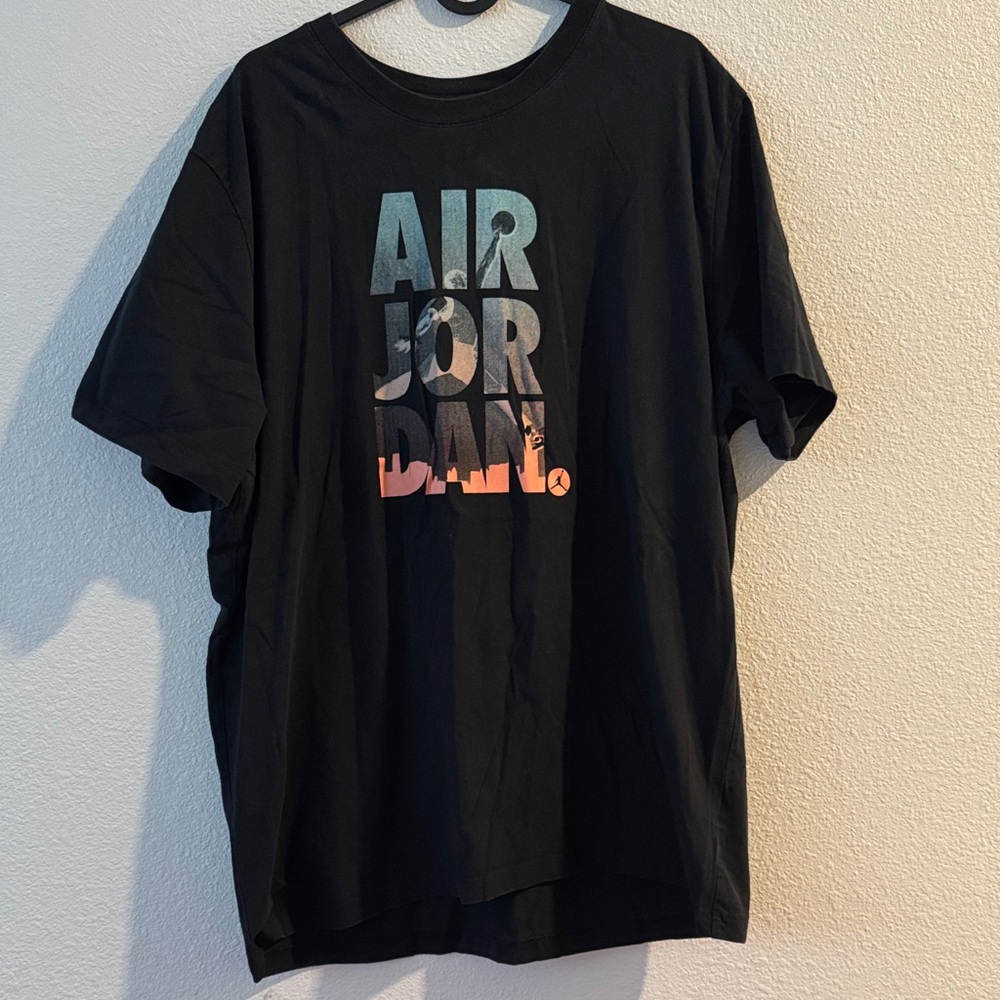 Jordan Black T-Shirt with Red Logo